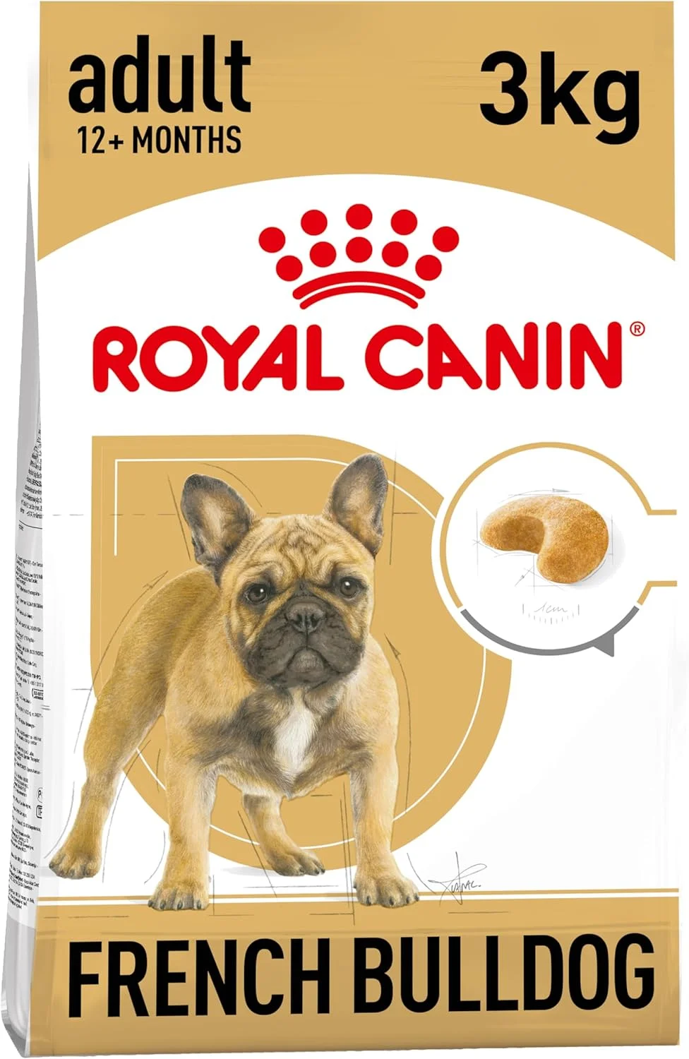 غذای خشک سگ بالغ نژاد فرنچ بولداگ رویال کنین BHN، وزن 3 کیلوگرم