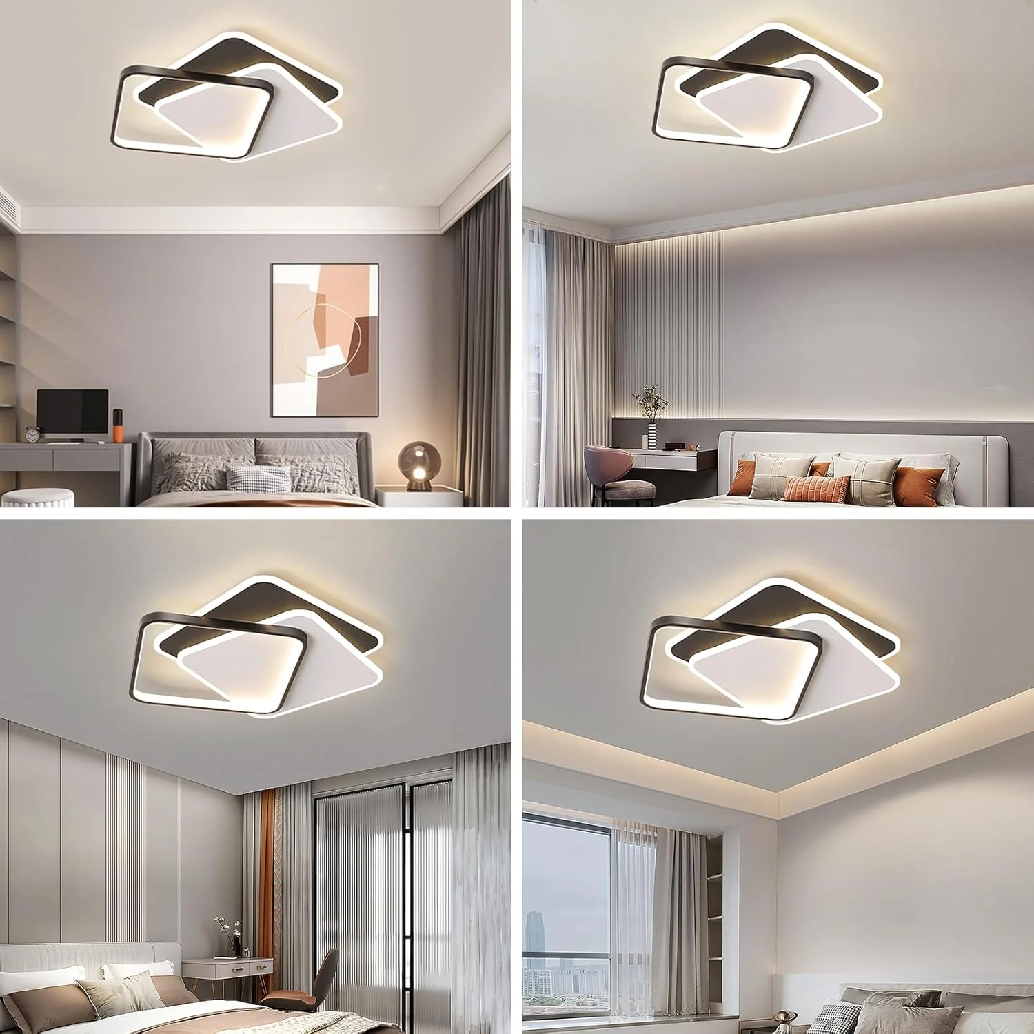 چراغ سقفی ال ای دی مدرن YATAI LIGHTING مناسب اتاق خواب، چراغ های سقفی مربع سفید و مشکی برای اتاق نشیمن، آشپزخانه، اتاق غذاخوری، مطالعه، چراغ سقفی اکریلیک دیمر پذیر (35073) چراغ سقفی ال ای دی مدرن YATAI LIGHTING مناسب اتاق خواب، چراغ های سقفی مربع سفید و مشکی برای اتاق نشیمن، آشپزخانه، اتاق غذاخوری، مطالعه، چراغ سقفی اکریلیک دیمر پذیر (35073)