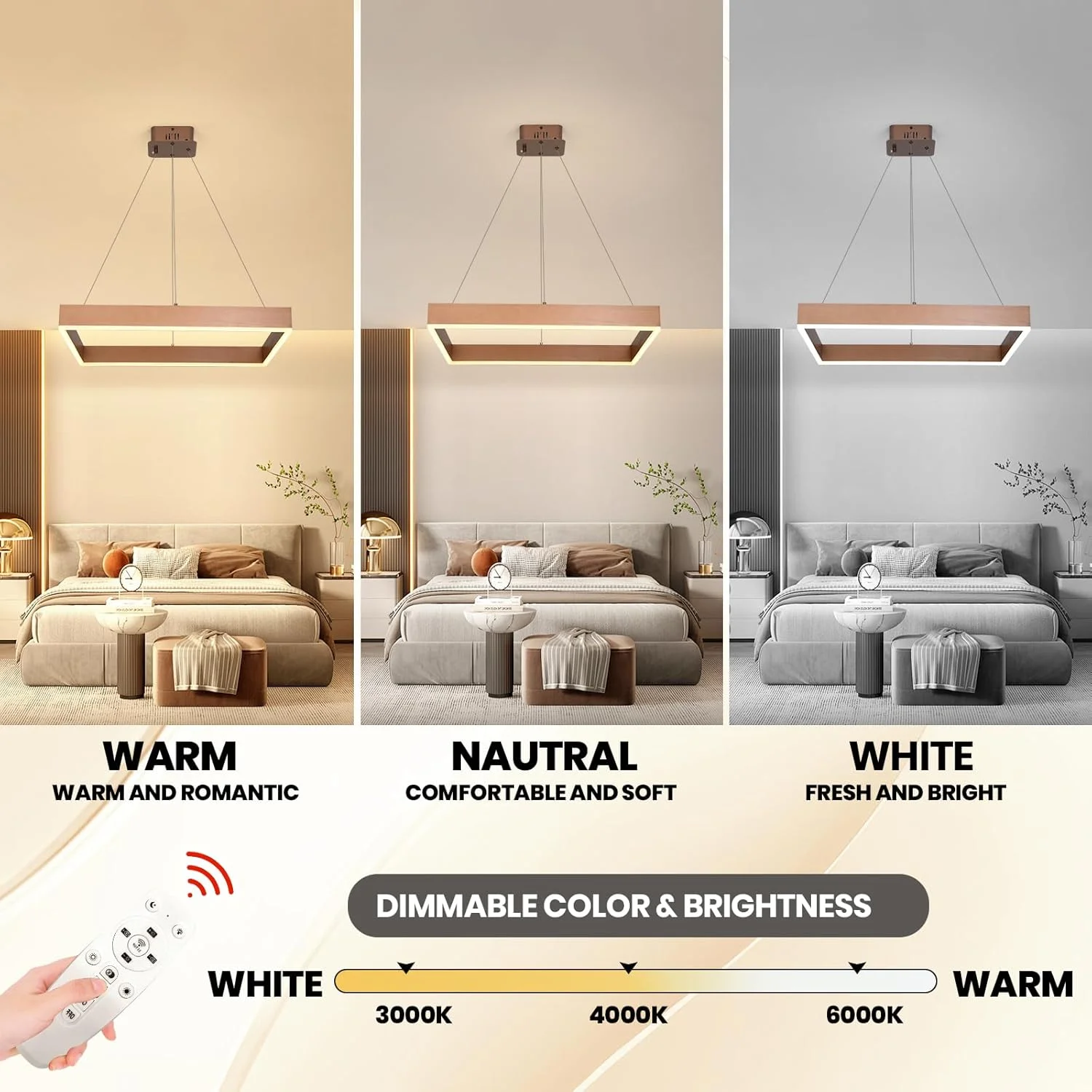 لوستر ال ای دی مدرن YATAI LIGHTING، لوستر مربعی شکل یک حلقه ای دیمر شونده با کنترل از راه دور برای اتاق نشیمن، اتاق غذاخوری، اتاق خواب، راهرو، چراغ آویز سقفی ال ای دی اتاق نشیمن با سقف بلند لوستر ال ای دی مدرن YATAI LIGHTING، لوستر مربعی شکل یک حلقه ای دیمر شونده با کنترل از راه دور برای اتاق نشیمن، اتاق غذاخوری، اتاق خواب، راهرو، چراغ آویز سقفی ال ای دی اتاق نشیمن با سقف بلند