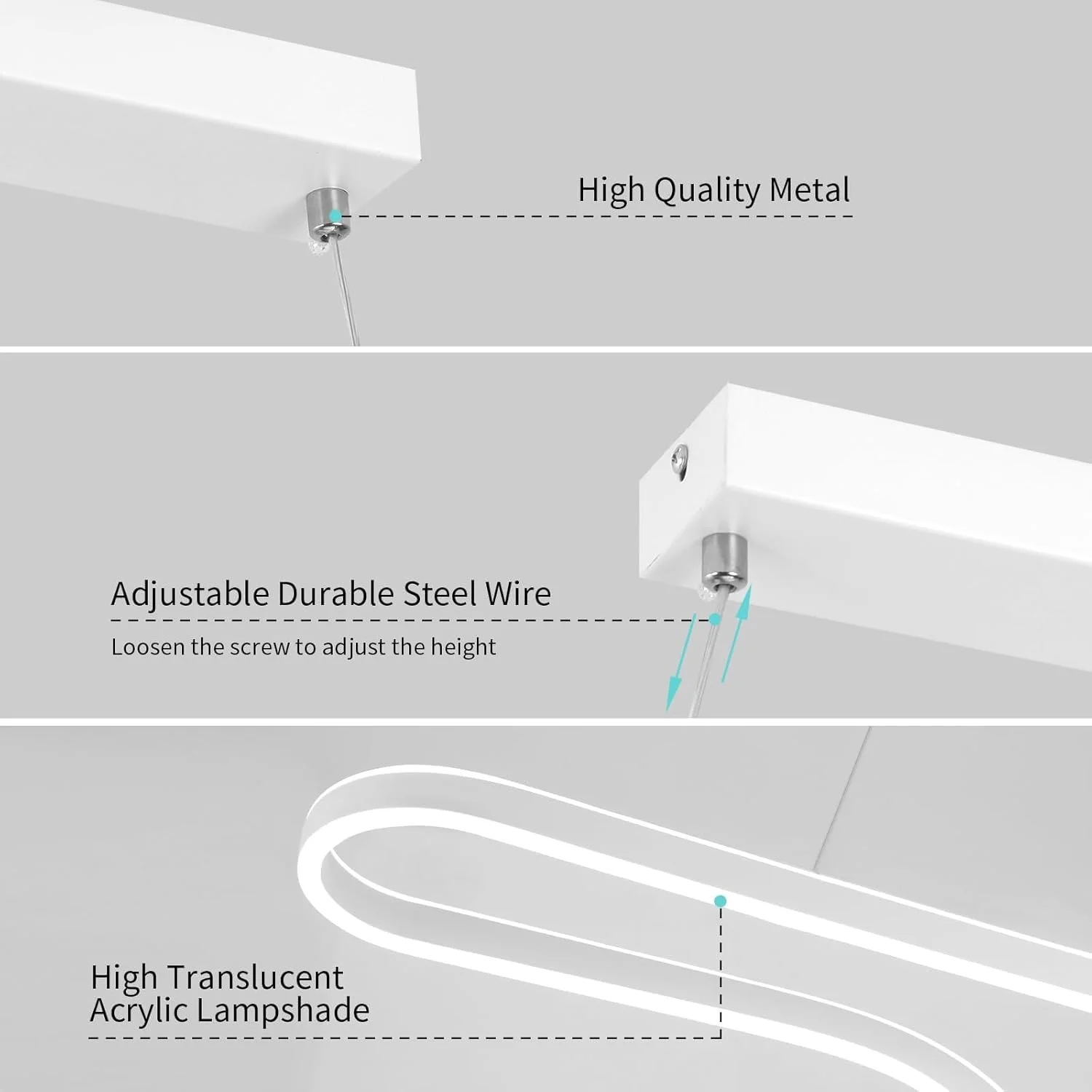 لوستر مدرن ساده سفید YATAI - کنترل از راه دور، تنظیم نور سه رنگ، قابلیت تنظیم ارتفاع، مناسب برای فضای 10-15 متر مربع - ایده آل برای اتاق ناهار خوری، اتاق نشیمن و رستوران - 110 وات لوستر مدرن ساده سفید YATAI - کنترل از راه دور، تنظیم نور سه رنگ، قابلیت تنظیم ارتفاع، مناسب برای فضای 10-15 متر مربع - ایده آل برای اتاق ناهار خوری، اتاق نشیمن و رستوران - 110 وات