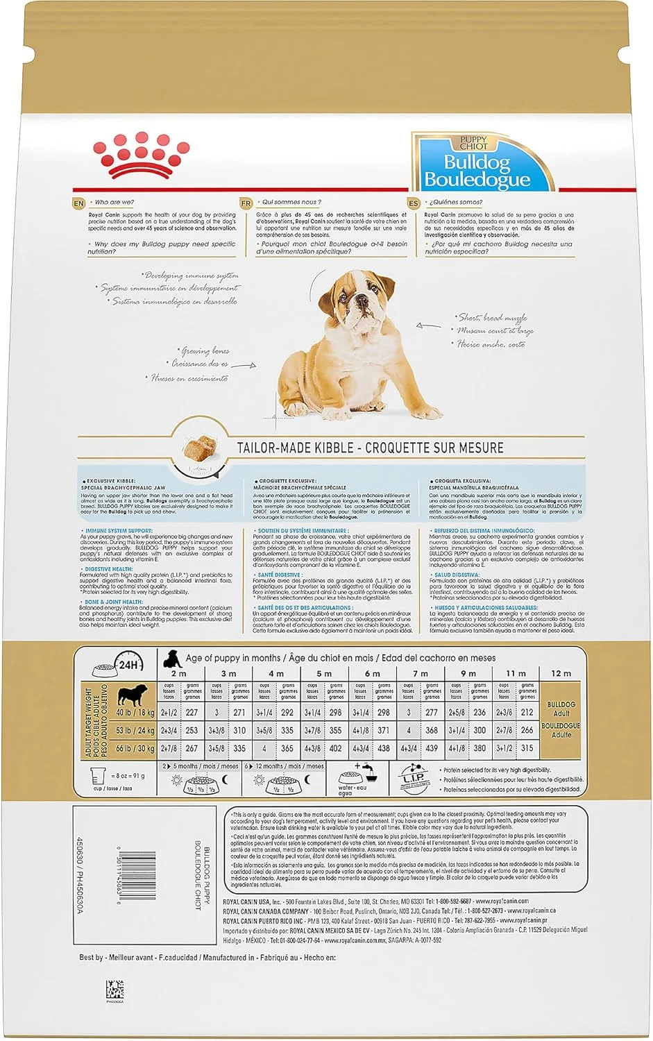 غذای خشک سگ توله نژاد بولداگ رویال کنین، کیسه 30 پوندی