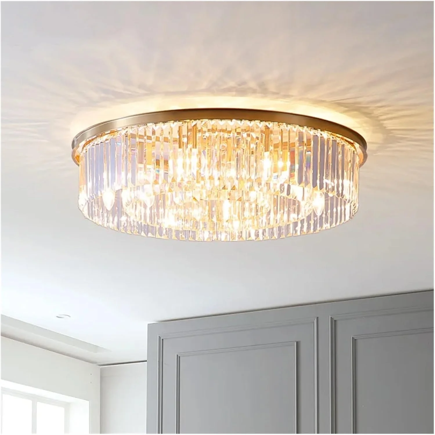 لوستر سقفی لوکس اتاق خواب اتاق نشیمن وسایل روشنایی لوستر کریستالی ال ای دی مدرن، دکور مدرن، طلایی-قطر 85 سانتی متر 2 لایه لوستر سقفی لوکس اتاق خواب اتاق نشیمن وسایل روشنایی لوستر کریستالی ال ای دی مدرن، دکور مدرن، طلایی-قطر 85 سانتی متر 2 لایه