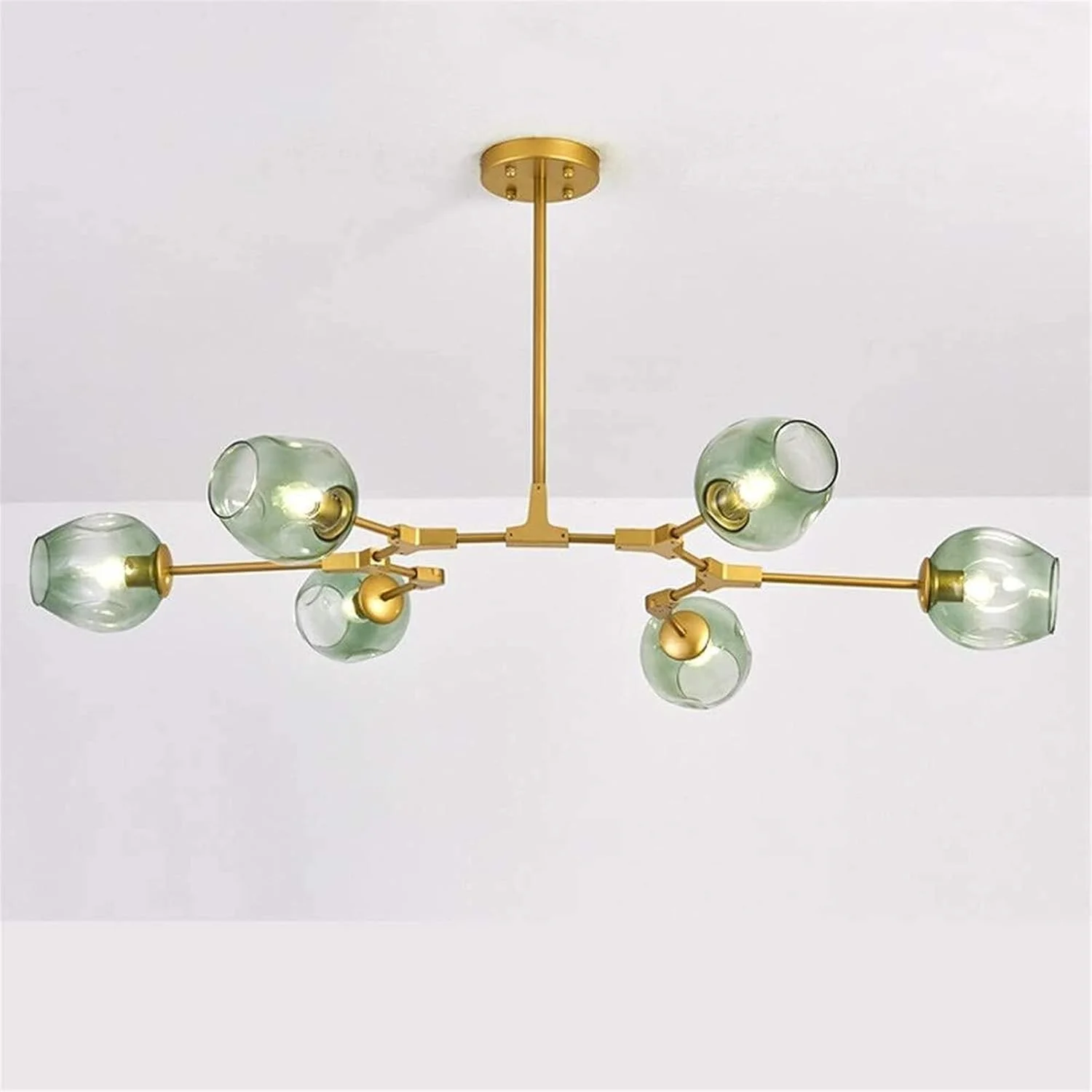 لوستر شاخه ای ناهارخوری مدرن نوردیک، مناسب اتاق نشیمن، لوستر فرفورژه، فروشگاه لباس مدرن، اتاق مدل، لوستر مولکولی شیشه ای با طراحی خلاقانه