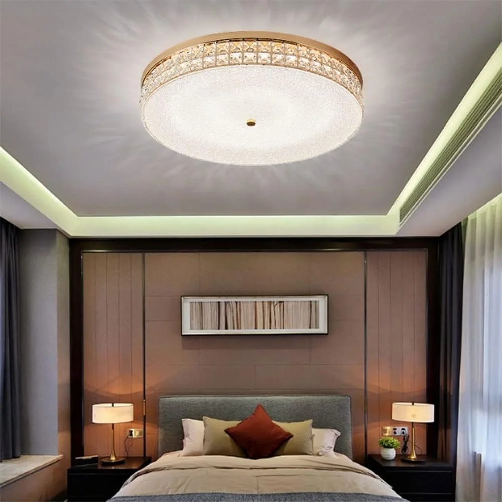 چراغ سقفی کریستالی لوکس نوردی، لوستر ال ای دی مدرن ساده، چراغ سقفی گرد اتاق خواب، روشنایی سقفی اتاق ناهار خوری گرم و رمانتیک چراغ سقفی کریستالی لوکس نوردی، لوستر ال ای دی مدرن ساده، چراغ سقفی گرد اتاق خواب، روشنایی سقفی اتاق ناهار خوری گرم و رمانتیک