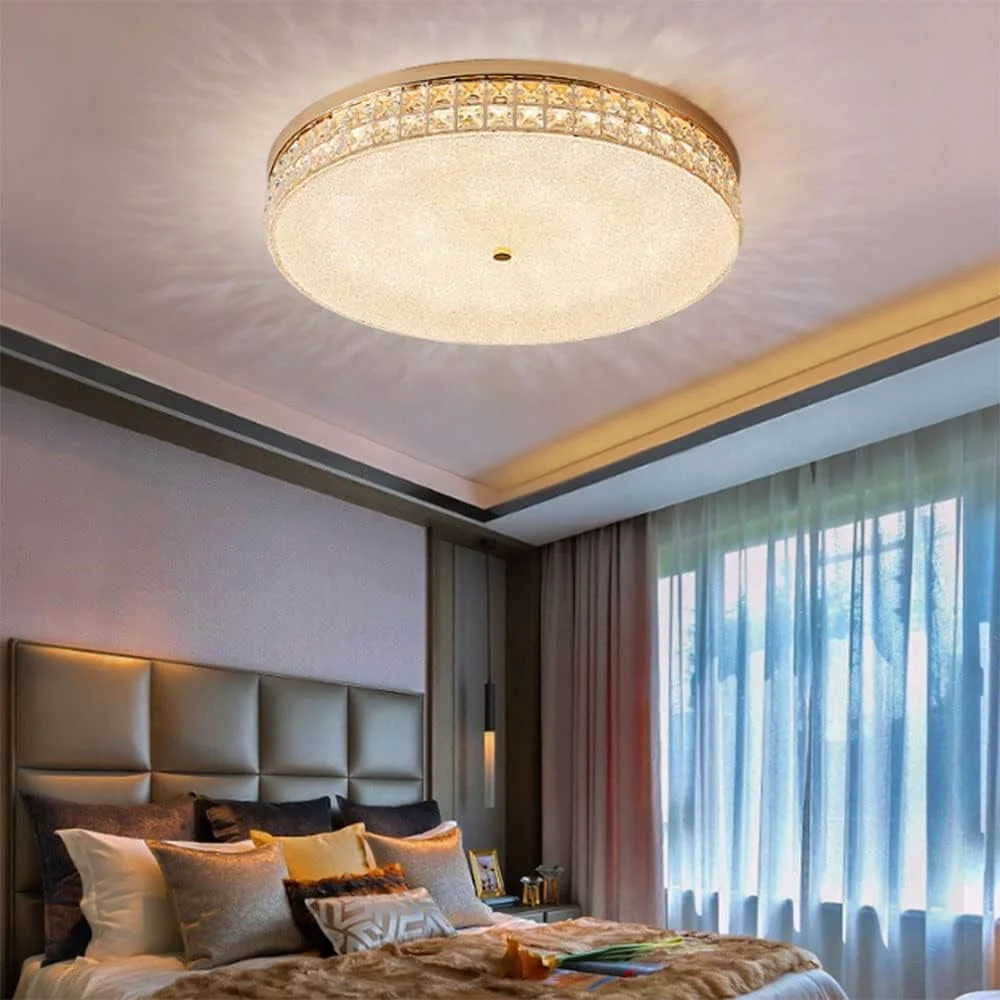 چراغ سقفی کریستالی لوکس نوردی، لوستر ال ای دی مدرن ساده، چراغ سقفی گرد اتاق خواب، روشنایی سقفی اتاق ناهار خوری گرم و رمانتیک چراغ سقفی کریستالی لوکس نوردی، لوستر ال ای دی مدرن ساده، چراغ سقفی گرد اتاق خواب، روشنایی سقفی اتاق ناهار خوری گرم و رمانتیک