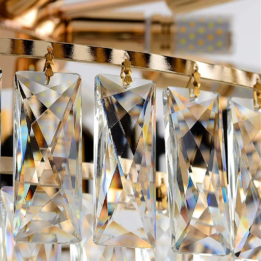 لوستر کریستالی نوردیک NC Latus، لامپ مدرن و ساده برای اتاق نشیمن، لوستر سقفی خانگی به سبک اروپایی (φ550*9)