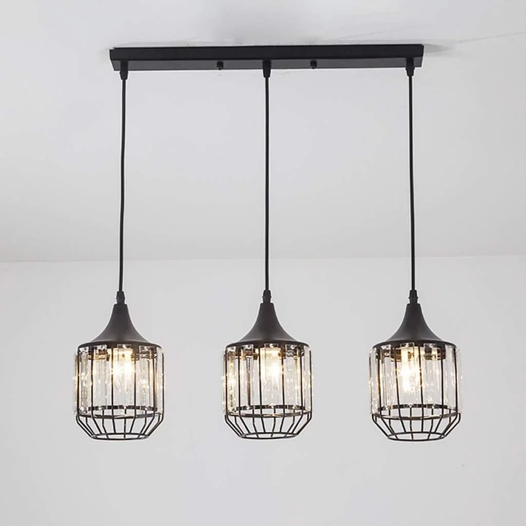لوستر کریستالی رترو 3 شاخه، مناسب برای کافه، اتاق نشیمن کوچک، اتاق غذاخوری، اتاق خواب، راهرو، راه پله، رستوران، بار، لوسترهای آهنی