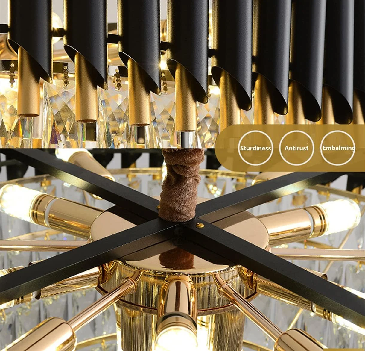 لوستر کریستالی نوردیک NC Latus، لامپ مدرن و ساده برای اتاق نشیمن، لوستر سقفی خانگی به سبک اروپایی (φ550*9)