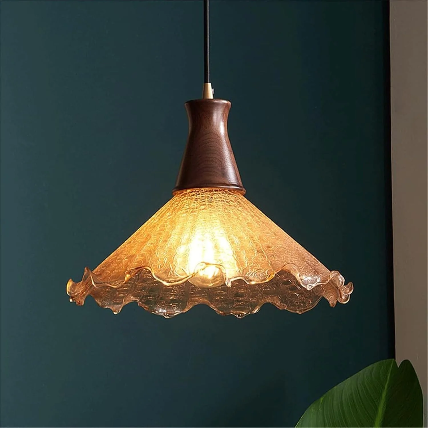 چراغ آویز شیشه ای به سبک آمریکایی رترو - چراغ سقفی با پایه E27 برای دکوراسیون اتاق خواب، اتاق مطالعه و رستوران چراغ آویز شیشه ای به سبک آمریکایی رترو - چراغ سقفی با پایه E27 برای دکوراسیون اتاق خواب، اتاق مطالعه و رستوران