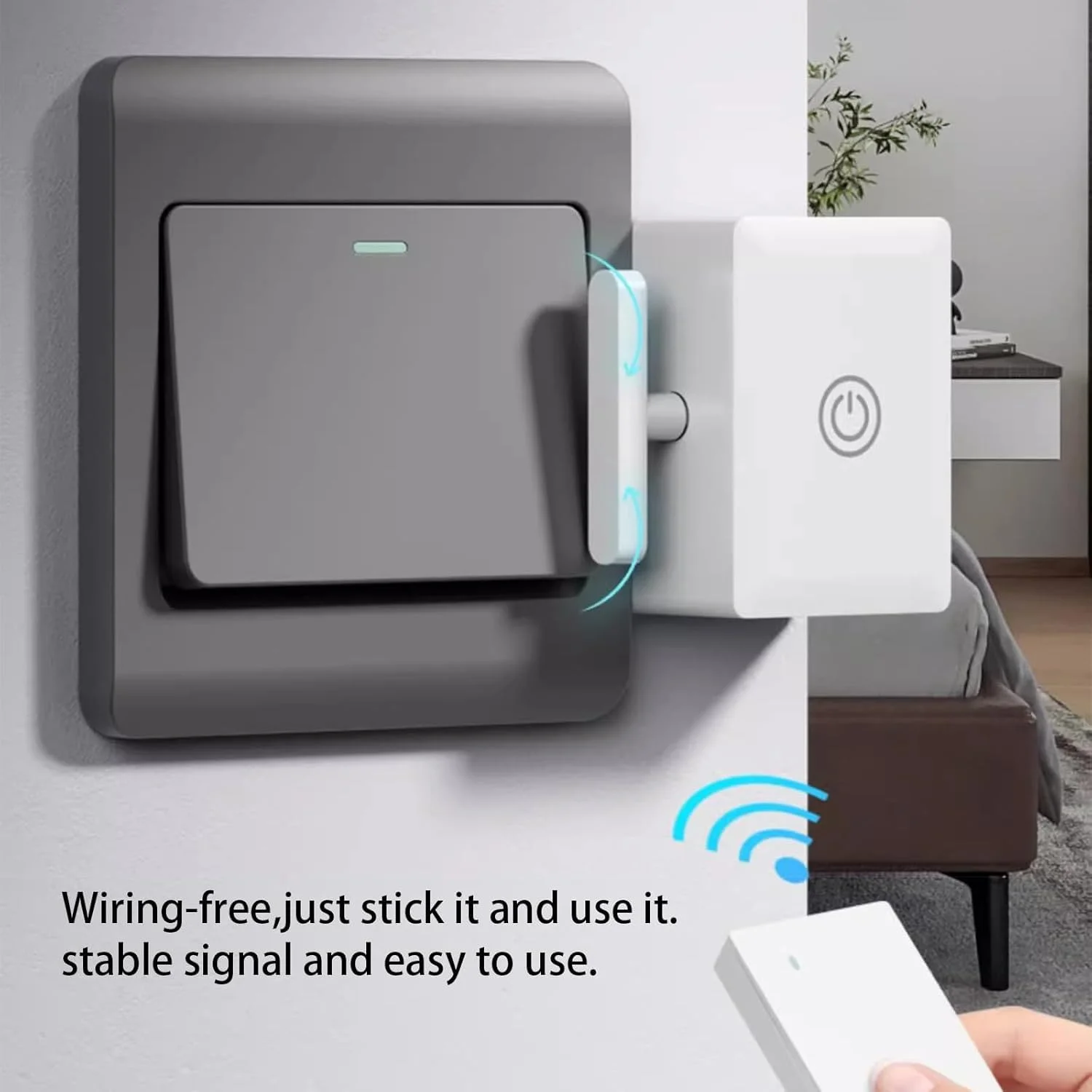 کلیدهای چراغ هوشمند بی سیم - کنترل از راه دور چراغ، دکمه فشاری هوشمند کلید، برای کلیدهای الاکلنگی، برد 8 تا 20 متر (مدل فرکانس رادیویی) کلیدهای چراغ هوشمند بی سیم - کنترل از راه دور چراغ، دکمه فشاری هوشمند کلید، برای کلیدهای الاکلنگی، برد 8 تا 20 متر (مدل فرکانس رادیویی)