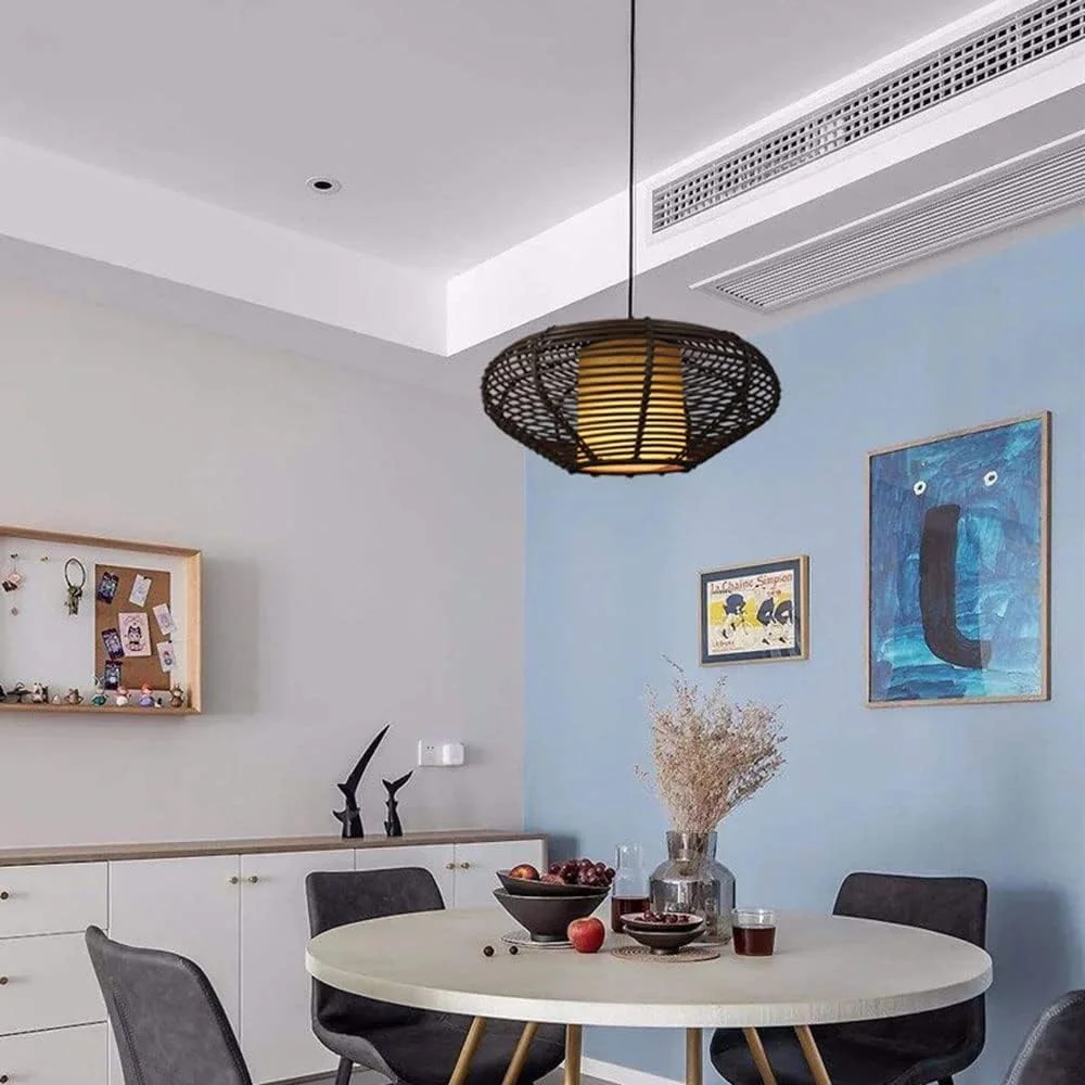 آباژور قفس حصیری چراغ آویز دست ساز به سبک آسیای جنوب شرقی لوستر بافته قهوه ای پایه چراغ های سقفی حصیری رستوران، لوستر آباژور قفس حصیری چراغ آویز دست ساز به سبک آسیای جنوب شرقی لوستر بافته قهوه ای پایه چراغ های سقفی حصیری رستوران، لوستر