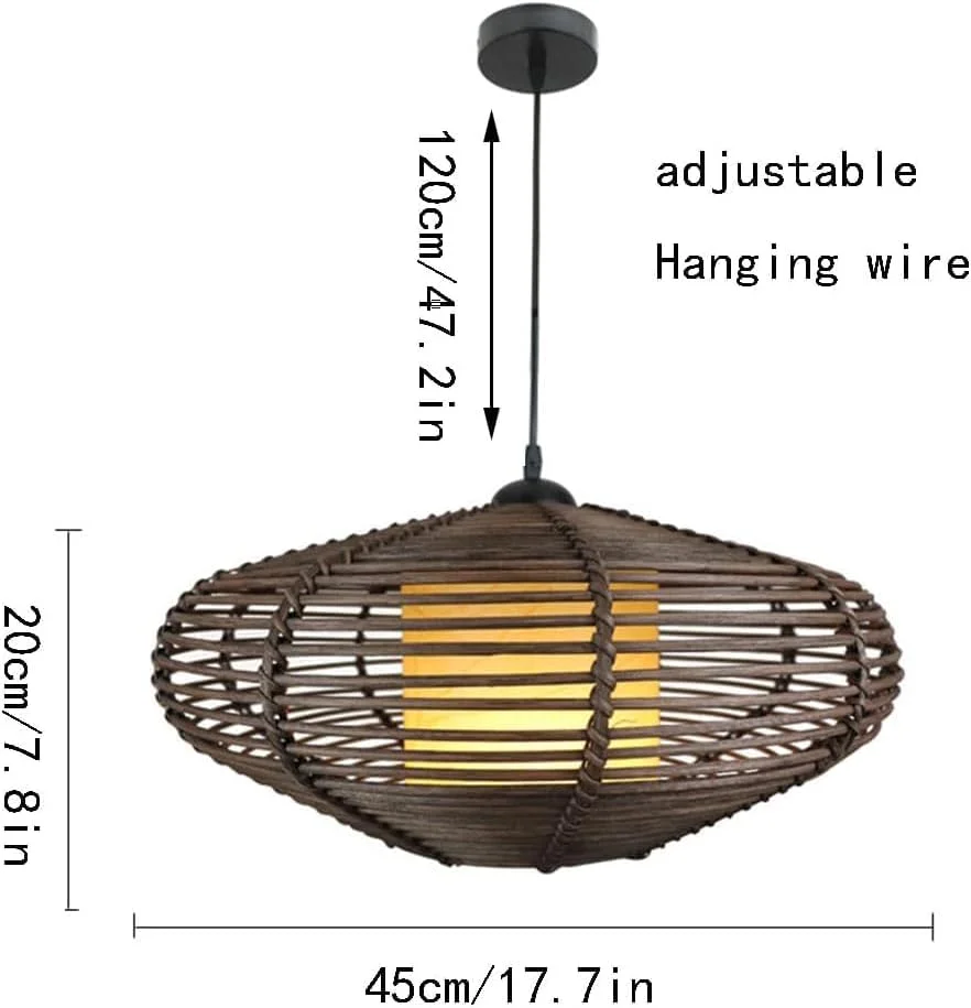 آباژور قفس حصیری چراغ آویز دست ساز به سبک آسیای جنوب شرقی لوستر بافته قهوه ای پایه چراغ های سقفی حصیری رستوران، لوستر آباژور قفس حصیری چراغ آویز دست ساز به سبک آسیای جنوب شرقی لوستر بافته قهوه ای پایه چراغ های سقفی حصیری رستوران، لوستر