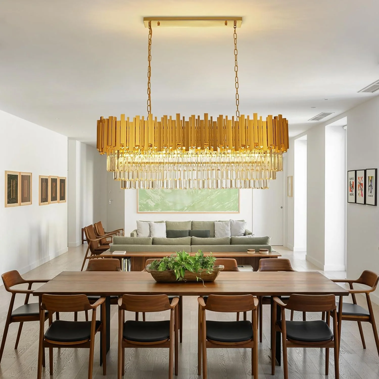 لوستر کریستالی مدرن A F N LIGHTINGS برای اتاق ناهارخوری، لوستر طلایی لوکس 10 شاخه، لوستر جزیره آشپزخانه معاصر، چراغ های آویز سقفی بیضی شکل برای اتاق نشیمن، سرسرا، راهرو لوستر کریستالی مدرن A F N LIGHTINGS برای اتاق ناهارخوری، لوستر طلایی لوکس 10 شاخه، لوستر جزیره آشپزخانه معاصر، چراغ های آویز سقفی بیضی شکل برای اتاق نشیمن، سرسرا، راهرو