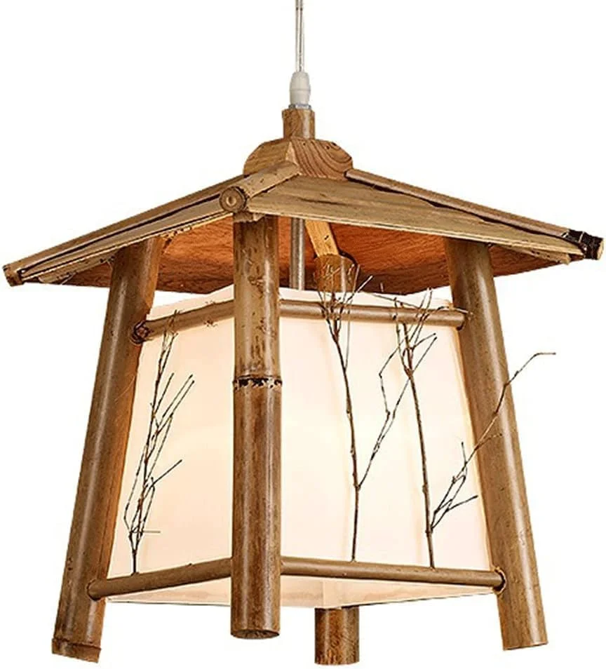 چراغ آویز به سبک روستیک، آباژور قفسی، سبد حصیری، چراغ آویز دست ساز طرح پوست، لوستر بافتنی حصیری مناسب خانه های روستایی