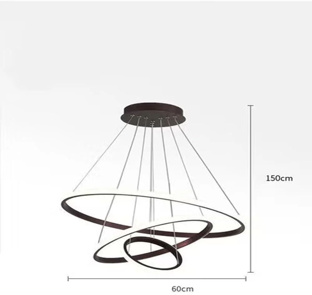 لوستر حلقه ای مدرن LED رافین - چراغ آویز دایره ای دوبل/تریپل قابل تنظیم، 40-80 سانتی متر، با قابلیت تنظیم نور 3000-6000 کلوین، طراحی شیک فلزی و اکریلیک لوستر حلقه ای مدرن LED رافین - چراغ آویز دایره ای دوبل/تریپل قابل تنظیم، 40-80 سانتی متر، با قابلیت تنظیم نور 3000-6000 کلوین، طراحی شیک فلزی و اکریلیک