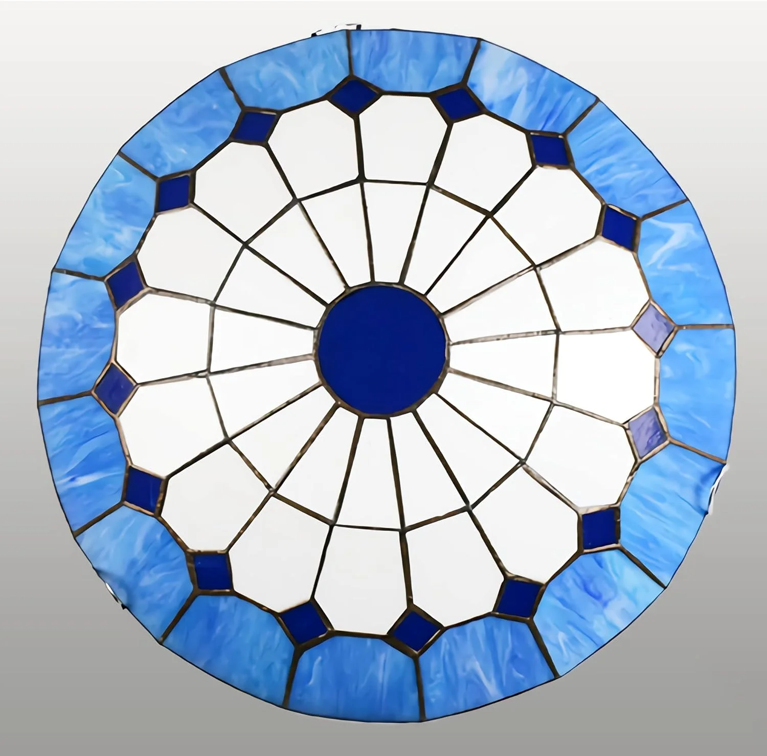 چراغ سقفی به سبک تیفانی، نصب سطحی، 30/40/50 سانتی متر، چراغ های شیشه ای رنگی دست ساز قدیمی برای دکور اتاق نشیمن، اتاق خواب، سالن غذاخوری، راهرو، لافت، DX02، 30x9cm