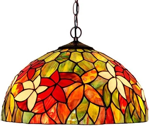 چراغ سقفی تیفانی، چراغ سقفی 40 سانتی متری، آباژور به سبک ویکتوریایی، چراغ آویز دیواری شیشه ای رنگی برای اتاق خواب، اتاق نشیمن، جزیره آشپزخانه