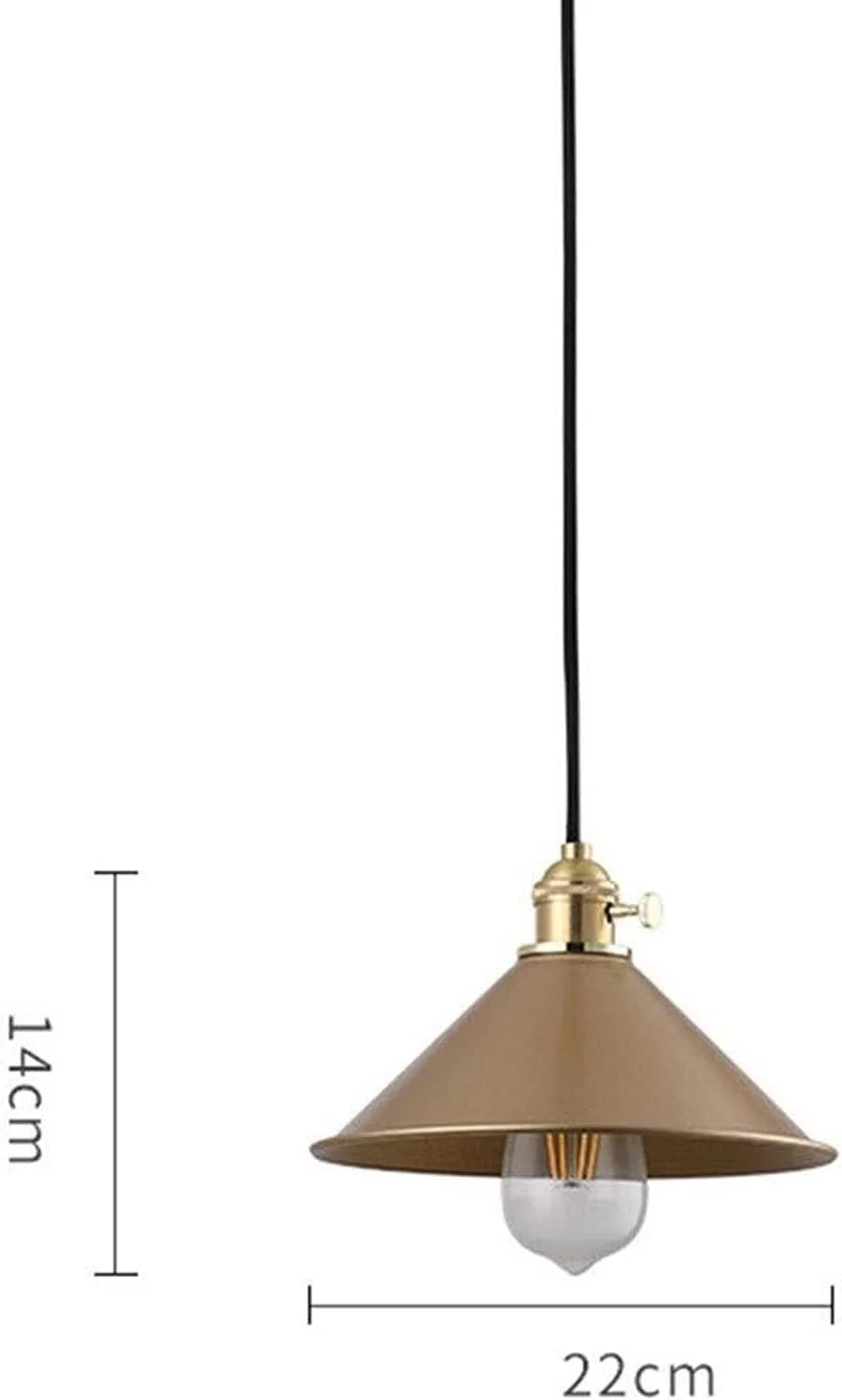 لوستر آهنی طلایی، لوستر مدرن به سبک صنعتی، لوستر بار، لوستر رستوران، ویترین فروشگاه، 22CM * 14CM، زینت بخش زندگی