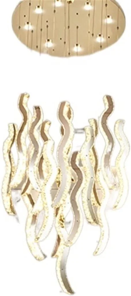 لوستر آویز شاخه ای مدرن ZKSKOX، لوستر خطی بلند LED برای ویلا، اتاق نشیمن، چراغ های آویز، لوستر ساده برای راه پله دوبلکس، لامپ LED