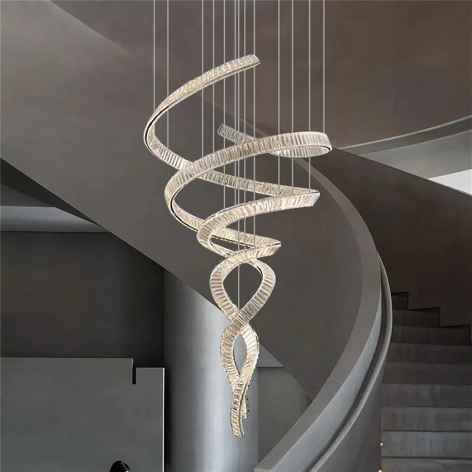 چراغ آویز ZKSKOX، چراغ اتاق نشیمن، چراغ اتاق غذاخوری، لوستر کریستالی مربعی مدرن و ساده ویلایی