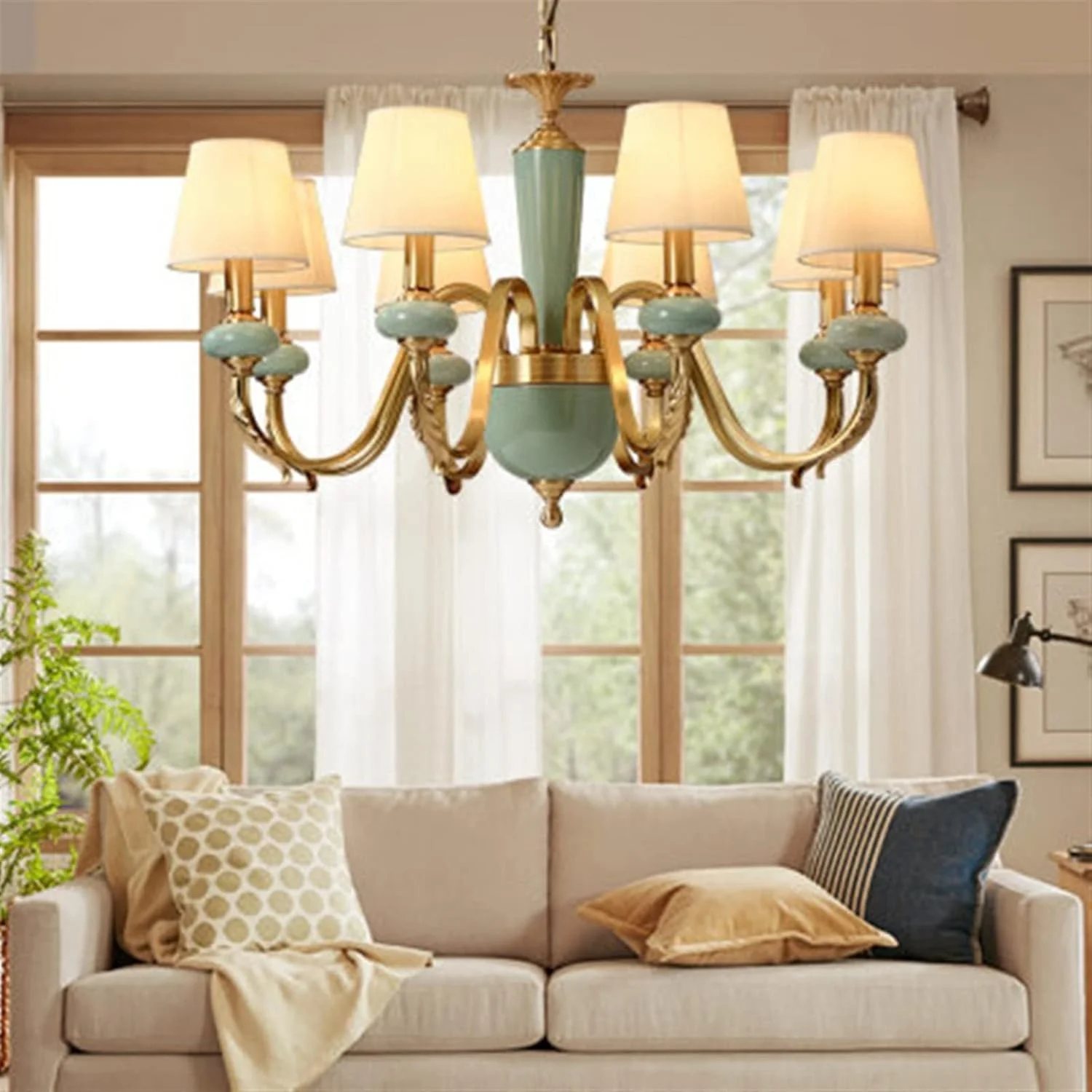 لوستر آویز راه پله گرد ZKSKOX، لوستر دوبلکس ساده، لوستر ویلایی درجه یک، چراغ لوکس کریستالی