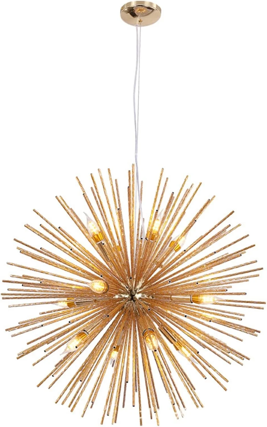 چراغ آویز ZKSKOX لوستر کریستالی طلایی مدرن مستطیلی مناسب روشنایی داخلی اتاق نشیمن و غذاخوری