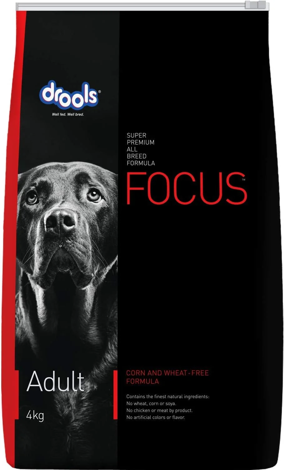 غذای خشک سگ بالغ درولز فوکوس پریمیوم، طعم مرغ، 4 کیلوگرم | 40% مرغ واقعی، پروتئین بالا برای استخوان ها و عضلات قوی، امگا 3 و 6 برای پوست و موی سالم، آنتی اکسیدان های طبیعی برای ایمنی