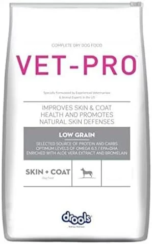غذای خشک سگ بالغ Drools Vet Pro Skin and Coat با طعم غذاهای دریایی 3 کیلوگرمی، برای پوست و موی سالم، بسته 1 عددی