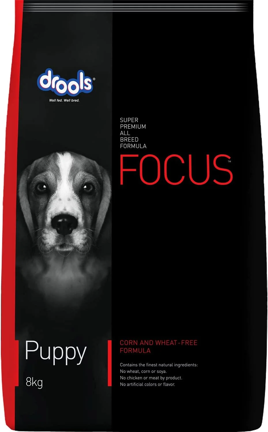 غذای خشک سگ سوپر پریمیوم توله سگ Drools Focus، بسته 8 کیلوگرمی