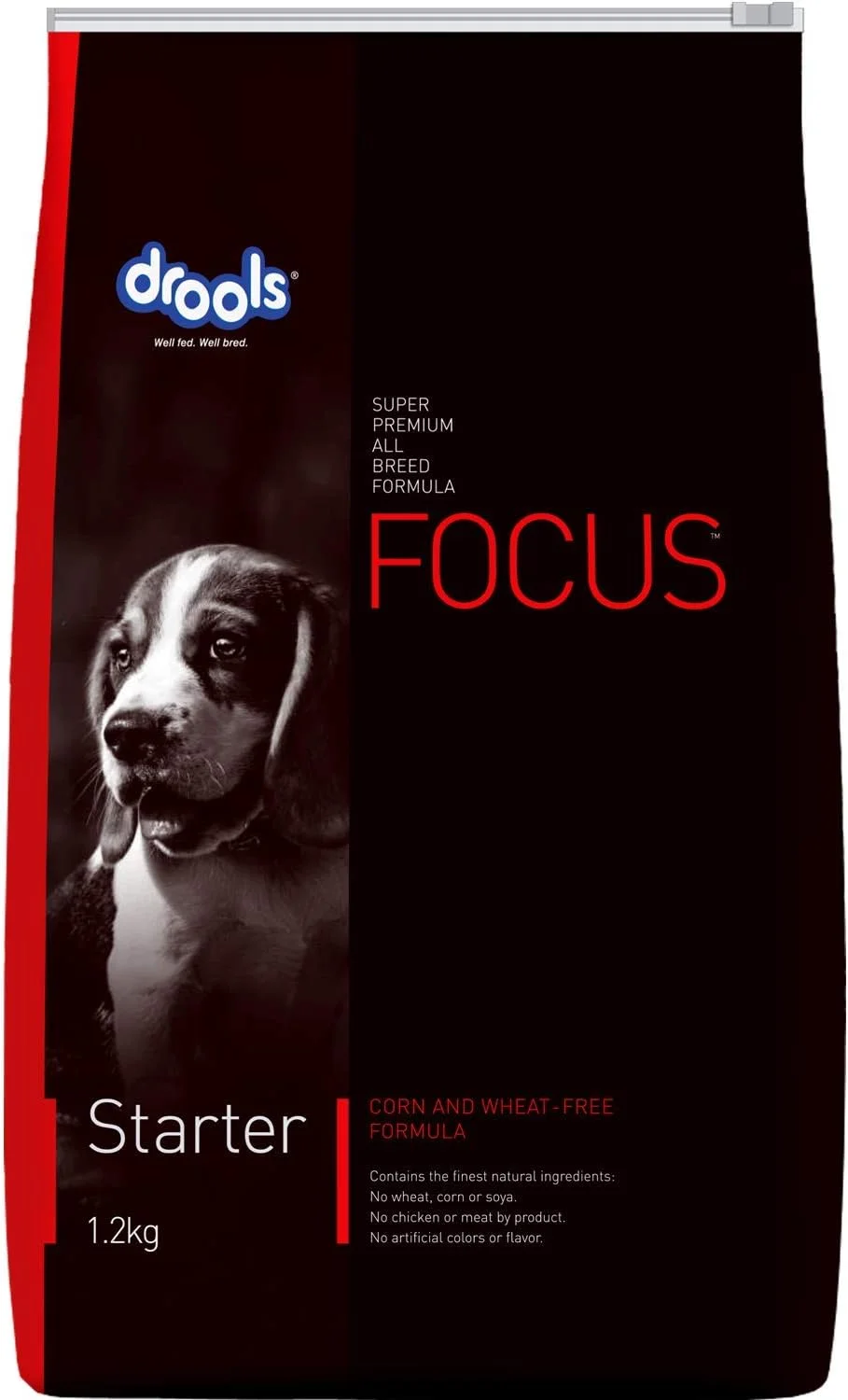 غذای خشک سگ استارتر ممتاز درولز فوکوس، طعم مرغ، 1.2 کیلوگرم | 40% مرغ واقعی | DHA برای رشد مغز، آنتی اکسیدان های طبیعی برای ایمنی، استحکام مفاصل و استخوان | برای توله سگ های از شیر گرفته شده و مادران