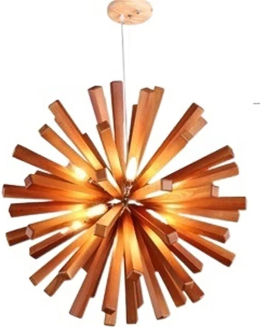 چراغ سقفی ZKSKOX مدل قاصدک، لوستر چوبی هنری، مناسب اتاق چای، اتاق غذاخوری و لامپ اتاق نشیمن چراغ سقفی ZKSKOX مدل قاصدک، لوستر چوبی هنری، مناسب اتاق چای، اتاق غذاخوری و لامپ اتاق نشیمن