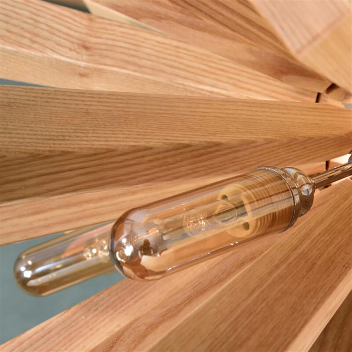 چراغ سقفی ZKSKOX مدل قاصدک، لوستر چوبی هنری، مناسب اتاق چای، اتاق غذاخوری و لامپ اتاق نشیمن