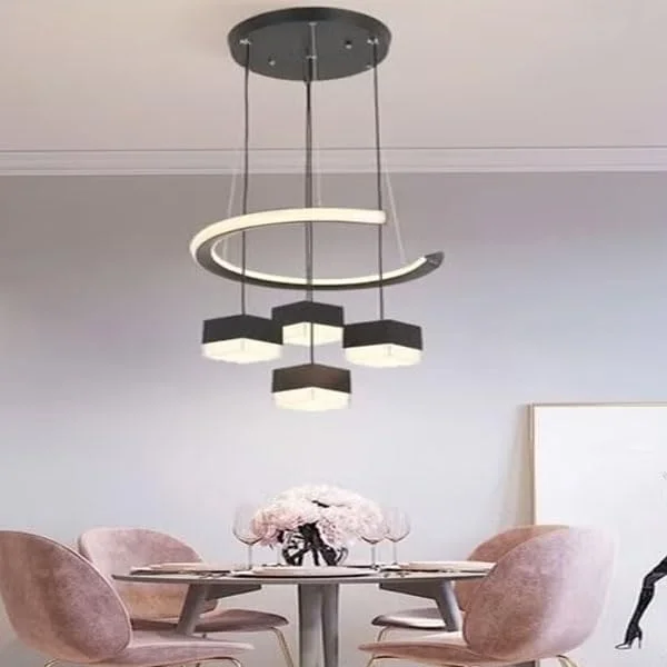 چراغ آویز سقفی مدرن و خلاقانه رافین، ساخته شده از آهن و اکریلیک - روشنایی آویز شیک برای اتاق خواب، اتاق غذاخوری، آشپزخانه و اتاق نشیمن چراغ آویز سقفی مدرن و خلاقانه رافین، ساخته شده از آهن و اکریلیک - روشنایی آویز شیک برای اتاق خواب، اتاق غذاخوری، آشپزخانه و اتاق نشیمن