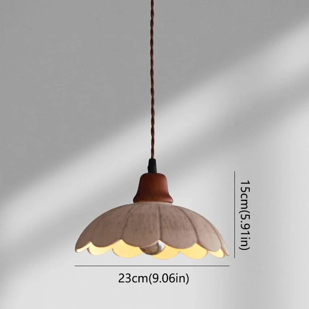 چراغ آویز سرامیکی به سبک اروپایی HGFUUYT، چراغ آویز چوبی تک لامپ، چراغ آویز کنار تخت خواب به سبک وینتج، لوستر قابل تنظیم بالکن داخلی