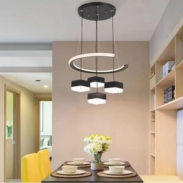 چراغ آویز سقفی مدرن و خلاقانه رافین، ساخته شده از آهن و اکریلیک - روشنایی آویز شیک برای اتاق خواب، اتاق غذاخوری، آشپزخانه و اتاق نشیمن چراغ آویز سقفی مدرن و خلاقانه رافین، ساخته شده از آهن و اکریلیک - روشنایی آویز شیک برای اتاق خواب، اتاق غذاخوری، آشپزخانه و اتاق نشیمن