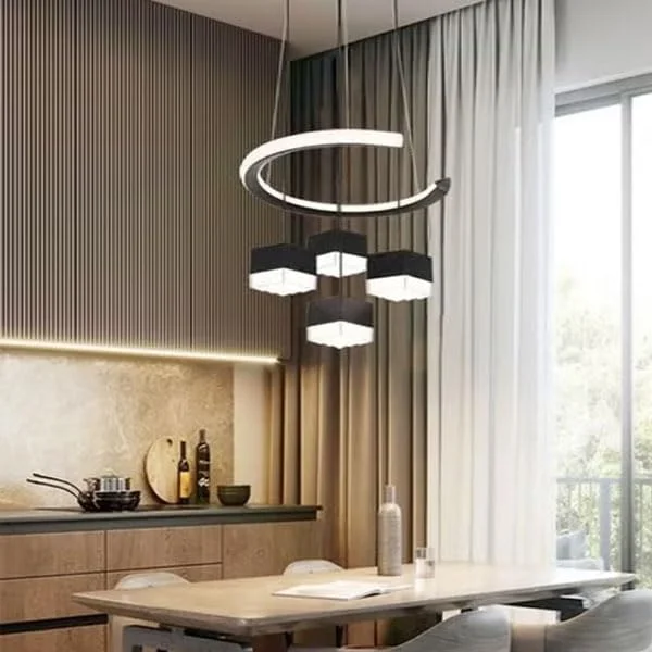 چراغ آویز سقفی مدرن و خلاقانه رافین، ساخته شده از آهن و اکریلیک - روشنایی آویز شیک برای اتاق خواب، اتاق غذاخوری، آشپزخانه و اتاق نشیمن چراغ آویز سقفی مدرن و خلاقانه رافین، ساخته شده از آهن و اکریلیک - روشنایی آویز شیک برای اتاق خواب، اتاق غذاخوری، آشپزخانه و اتاق نشیمن