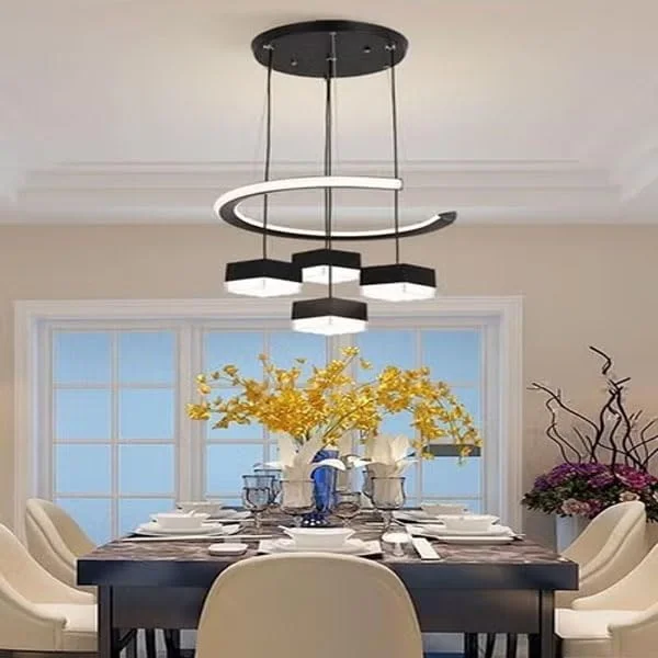 چراغ آویز سقفی مدرن و خلاقانه رافین، ساخته شده از آهن و اکریلیک - روشنایی آویز شیک برای اتاق خواب، اتاق غذاخوری، آشپزخانه و اتاق نشیمن چراغ آویز سقفی مدرن و خلاقانه رافین، ساخته شده از آهن و اکریلیک - روشنایی آویز شیک برای اتاق خواب، اتاق غذاخوری، آشپزخانه و اتاق نشیمن