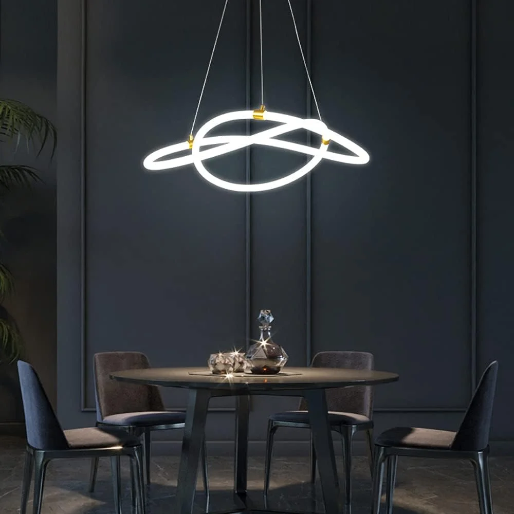 لوستر دیمر دار، لوسترهای مدرن LED، چراغ آویز حلقه ای 72 وات، چراغ سقفی، چراغ آویز خطی قابل تنظیم سازگار با اتاق نشیمن لوستر دیمر دار، لوسترهای مدرن LED، چراغ آویز حلقه ای 72 وات، چراغ سقفی، چراغ آویز خطی قابل تنظیم سازگار با اتاق نشیمن