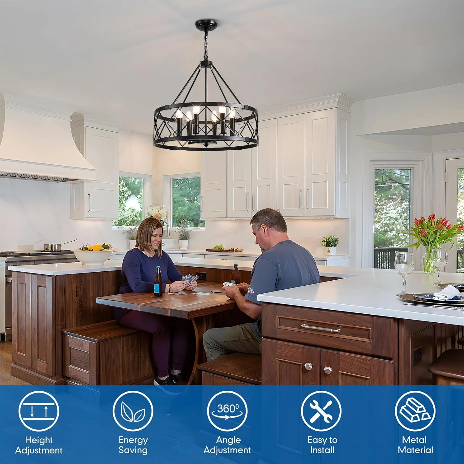 لوستر 6 شاخه برای اتاق ناهارخوری، لوستر مشکی آویز، چراغ آشپزخانه، لامپ آویز برای ورودی، راهرو، اتاق خواب، اتاق نشیمن لوستر 6 شاخه برای اتاق ناهارخوری، لوستر مشکی آویز، چراغ آشپزخانه، لامپ آویز برای ورودی، راهرو، اتاق خواب، اتاق نشیمن