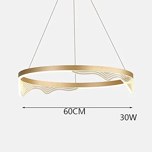 لوستر حلقه‌ای مدرن با قابلیت تنظیم نور، چراغ آویز رستورانی، لوستر ساده، چراغ آویز مدرن اتاق نشیمن، لوستر گرد با کنترل از راه دور