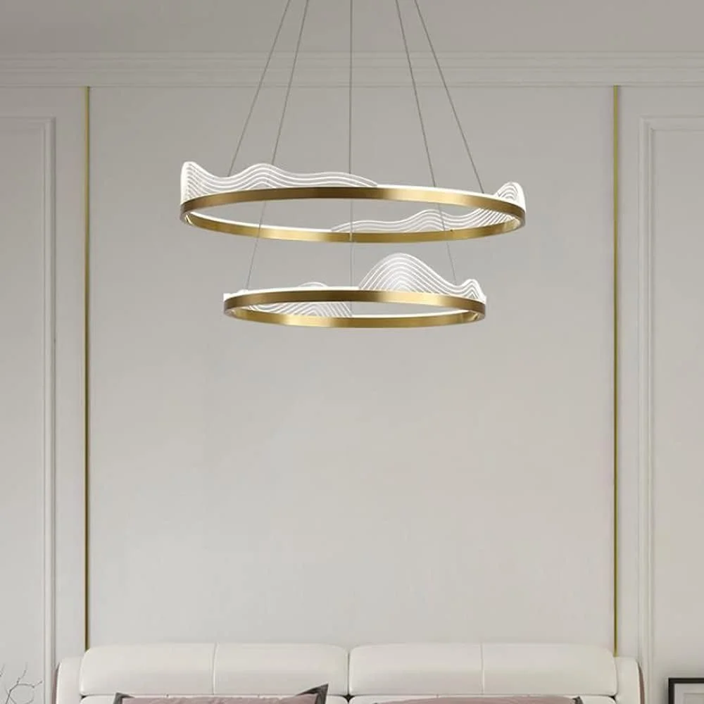 لوستر حلقه ای مدرن LED دیمر دار، چراغ های آویز ساده مناسب رستوران، لوستر مدرن اتاق نشیمن، شکل گرد، کنترل از راه دور، آویز L لوستر حلقه ای مدرن LED دیمر دار، چراغ های آویز ساده مناسب رستوران، لوستر مدرن اتاق نشیمن، شکل گرد، کنترل از راه دور، آویز L