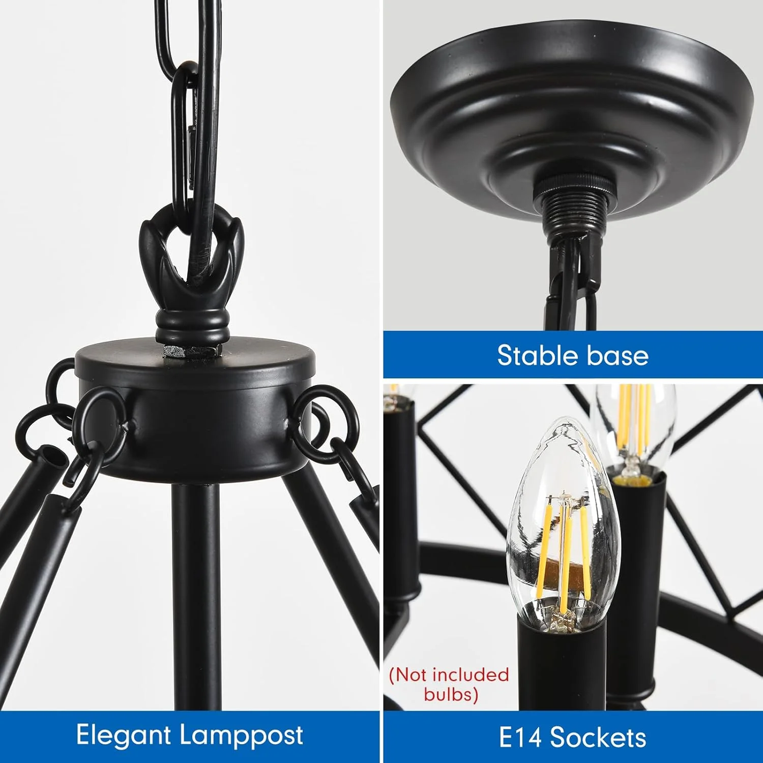 لوستر 6 شاخه برای اتاق ناهارخوری، لوستر مشکی آویز، چراغ آشپزخانه، لامپ آویز برای ورودی، راهرو، اتاق خواب، اتاق نشیمن لوستر 6 شاخه برای اتاق ناهارخوری، لوستر مشکی آویز، چراغ آشپزخانه، لامپ آویز برای ورودی، راهرو، اتاق خواب، اتاق نشیمن