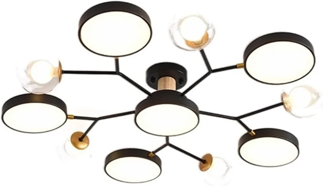 چراغ سقفی ZKSKOX، لوستر چراغ سقفی مناسب اتاق نشیمن، اتاق خواب، و اتاق غذاخوری (Hortel)