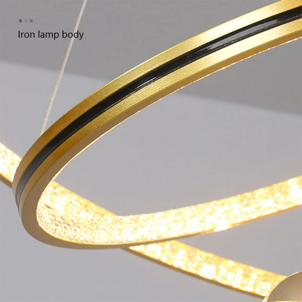 لوستر بزرگ دایره ای لوکس نوردی اتاق نشیمن، چراغ آویز ال ای دی حلقه ای ساده مدرن، چراغ آویز سقفی دوبلکس فروشگاه رستوران اتاق خواب، Li جالب