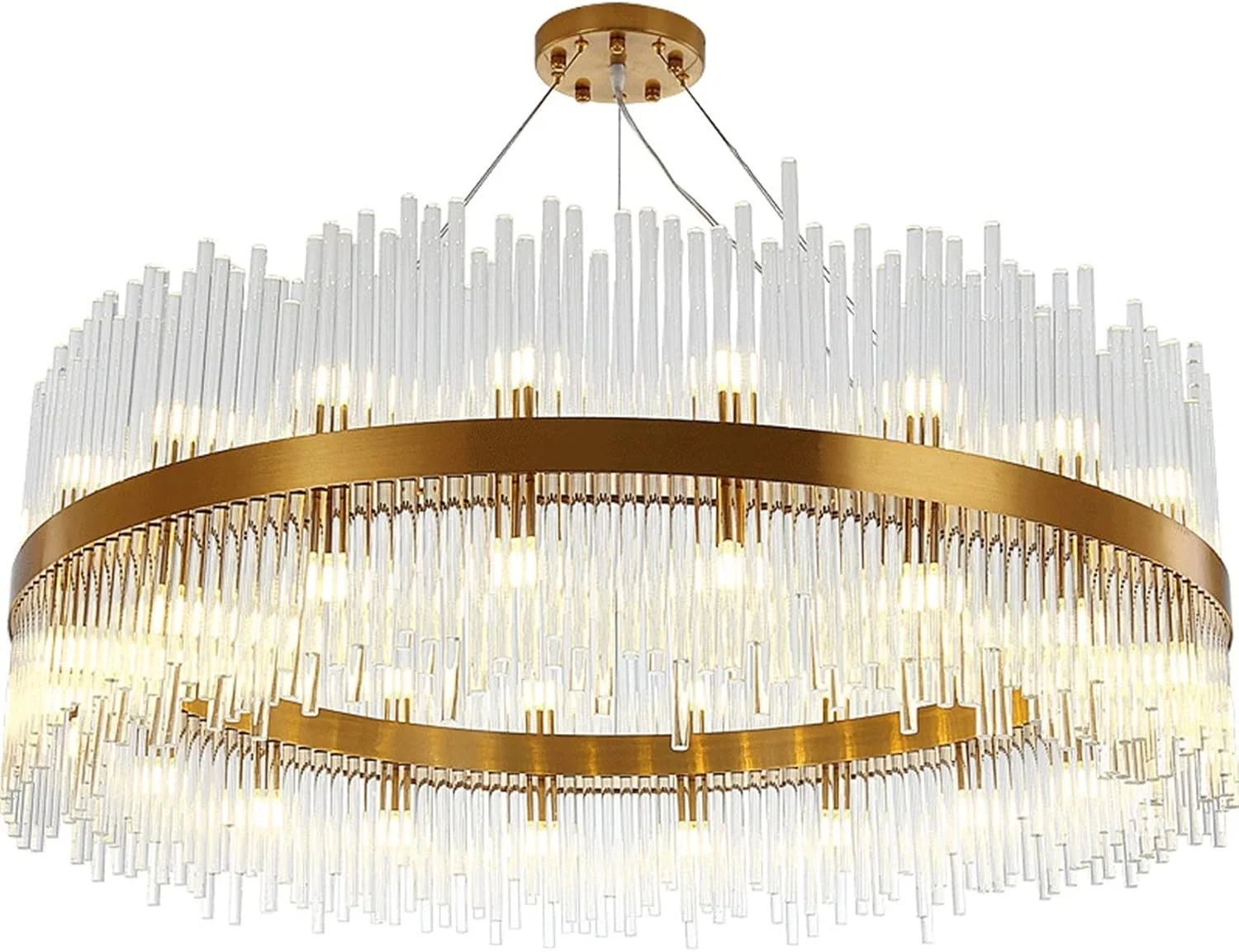 لوستر آویز YYVVBBF مدرن LED راه پله، لوستر سالن پذیرایی، نور خطی بلند، لوستر ساده ساختمان دوبلکس