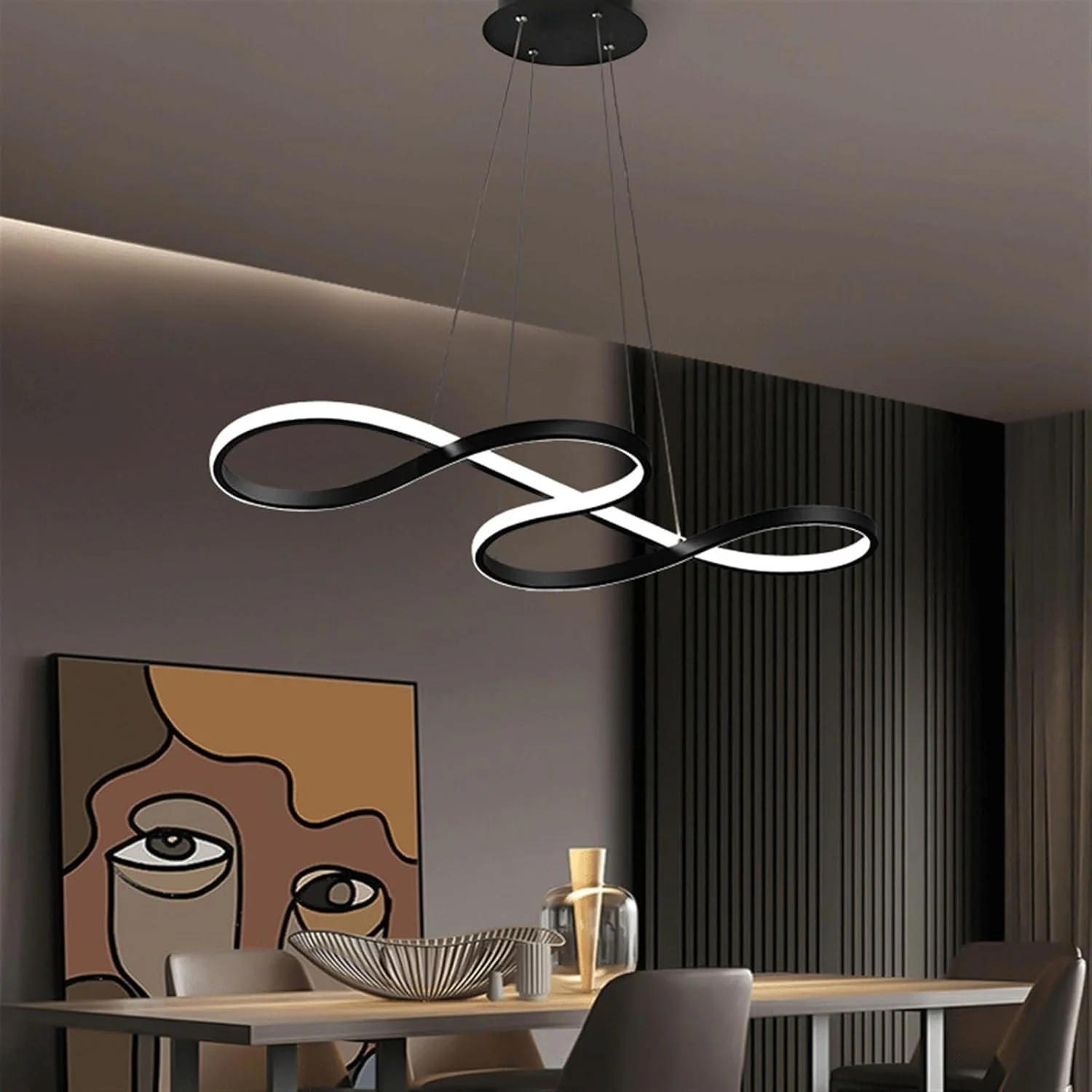 لوستر سقفی ZKSKOX LED برای اتاق نشیمن، میز ناهارخوری، اتاق خواب، آشپزخانه، لوفت (Hortel) لوستر سقفی ZKSKOX LED برای اتاق نشیمن، میز ناهارخوری، اتاق خواب، آشپزخانه، لوفت (Hortel)