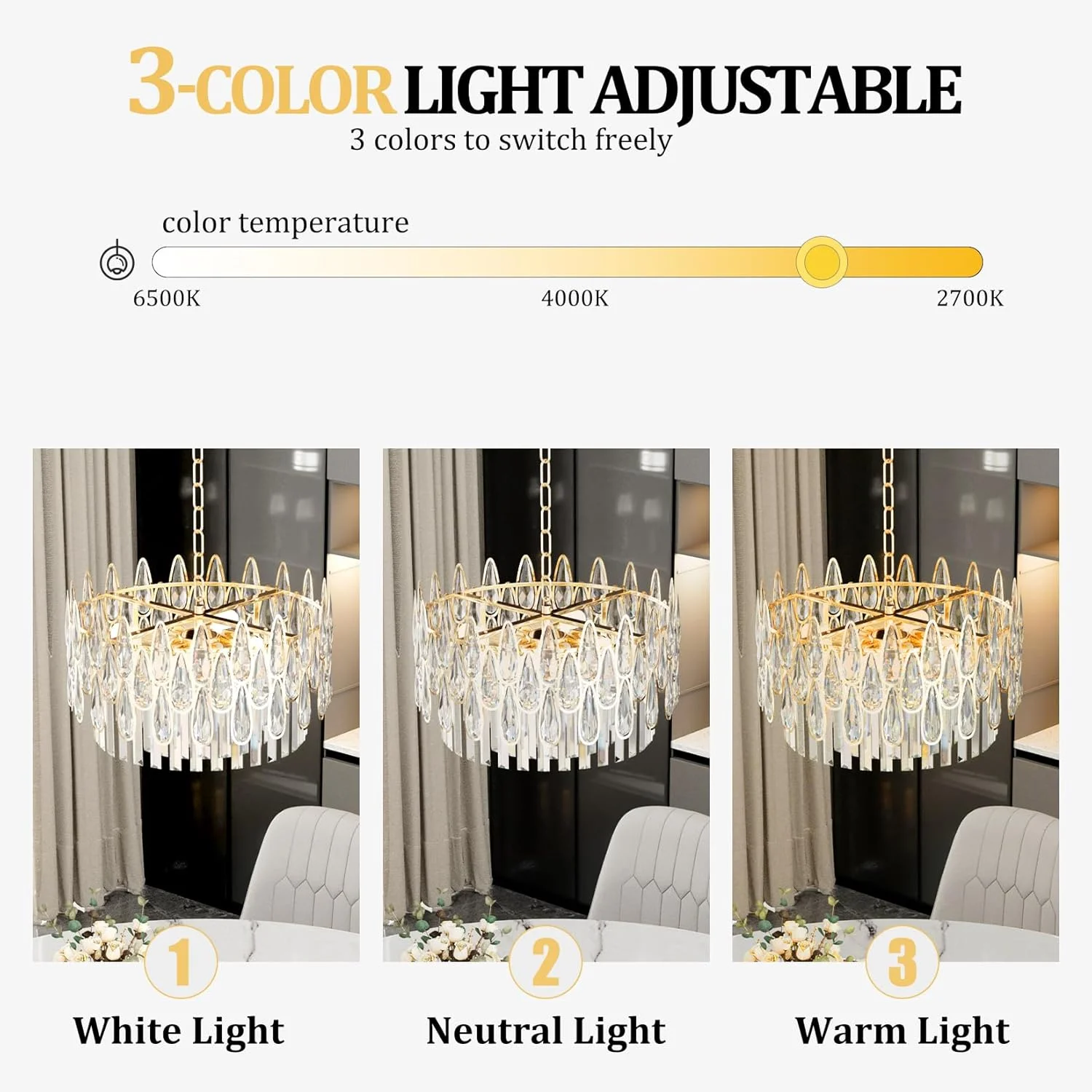 لوستر کریستالی LED لوکس Wisfor: چراغ آویز سقفی گرد 80 سانتی متری - چراغ سقفی دکوری کلاسیک با قابلیت تنظیم ارتفاع برای اتاق نشیمن، اتاق غذاخوری، آشپزخانه اوپن، راهرو، اتاق خواب لوستر کریستالی LED لوکس Wisfor: چراغ آویز سقفی گرد 80 سانتی متری - چراغ سقفی دکوری کلاسیک با قابلیت تنظیم ارتفاع برای اتاق نشیمن، اتاق غذاخوری، آشپزخانه اوپن، راهرو، اتاق خواب