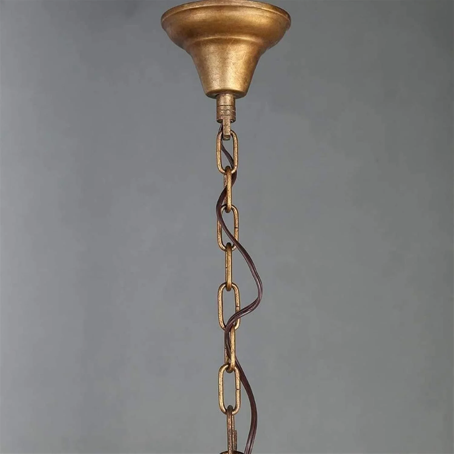 چراغ ال ای دی فرفورژه توخالی با طرح خاص و ورق طلای قدیمی، قطر 407 * ارتفاع 371 میلی متر، زیبا و خوش ساخت چراغ ال ای دی فرفورژه توخالی با طرح خاص و ورق طلای قدیمی، قطر 407 * ارتفاع 371 میلی متر، زیبا و خوش ساخت