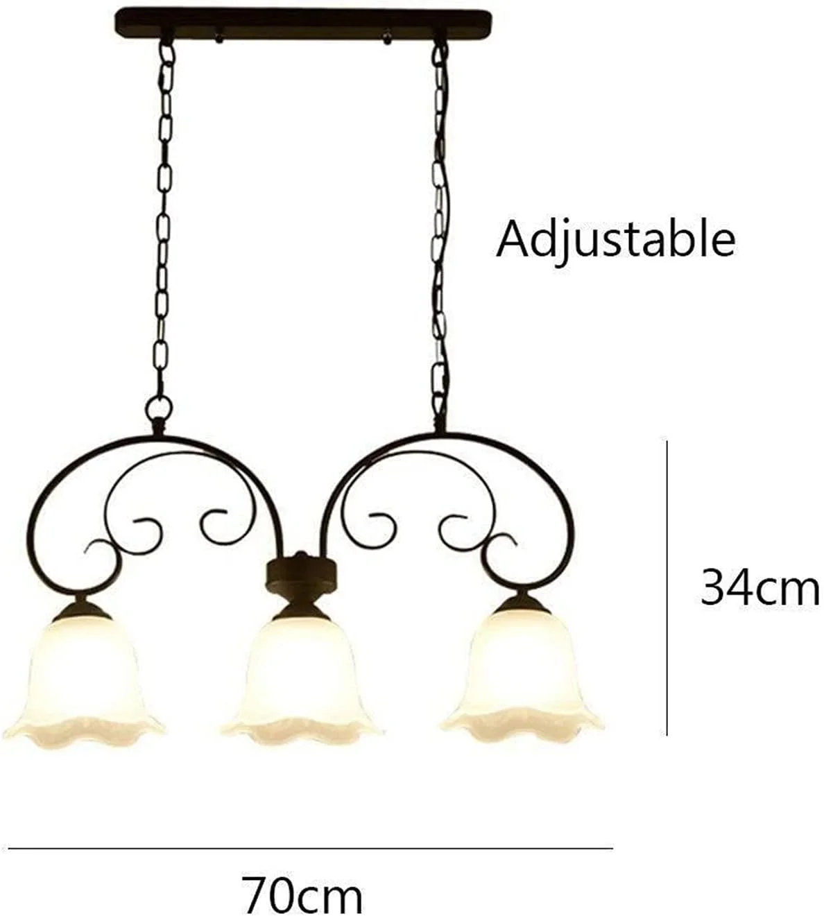 چراغ سقفی مدرن و مینیمال با طراحی هنری از جنس آهن، مناسب اتاق نشیمن، اتاق خواب، بار، ایوان، دارای کلاهک شیشه ای، 3 سر، مشکی، 70X34 سانتی متر، زیبا چراغ سقفی مدرن و مینیمال با طراحی هنری از جنس آهن، مناسب اتاق نشیمن، اتاق خواب، بار، ایوان، دارای کلاهک شیشه ای، 3 سر، مشکی، 70X34 سانتی متر، زیبا