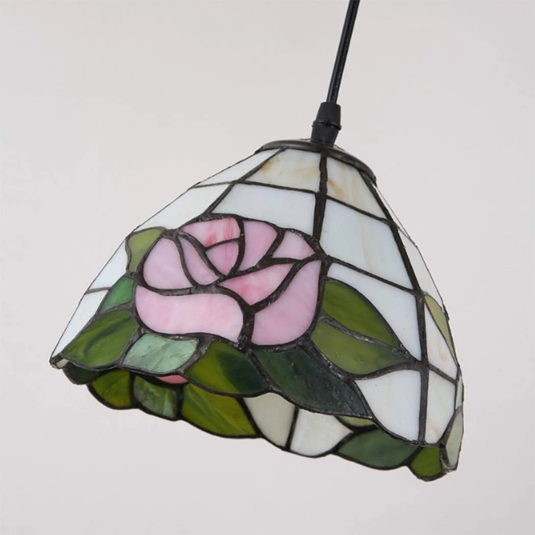 لوستر آویز سقفی به سبک تیفانی وینتیج 8 اینچی، چراغ سقفی شیشه ای رنگی مدیترانه ای E27 برای اتاق ناهارخوری، اتاق خواب، اتاق نشیمن لوستر آویز سقفی به سبک تیفانی وینتیج 8 اینچی، چراغ سقفی شیشه ای رنگی مدیترانه ای E27 برای اتاق ناهارخوری، اتاق خواب، اتاق نشیمن